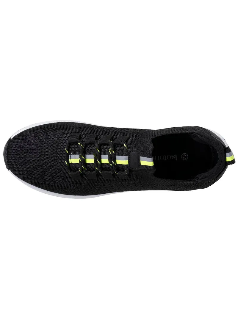 Basket Confort Homme slip-on Noir/jaune