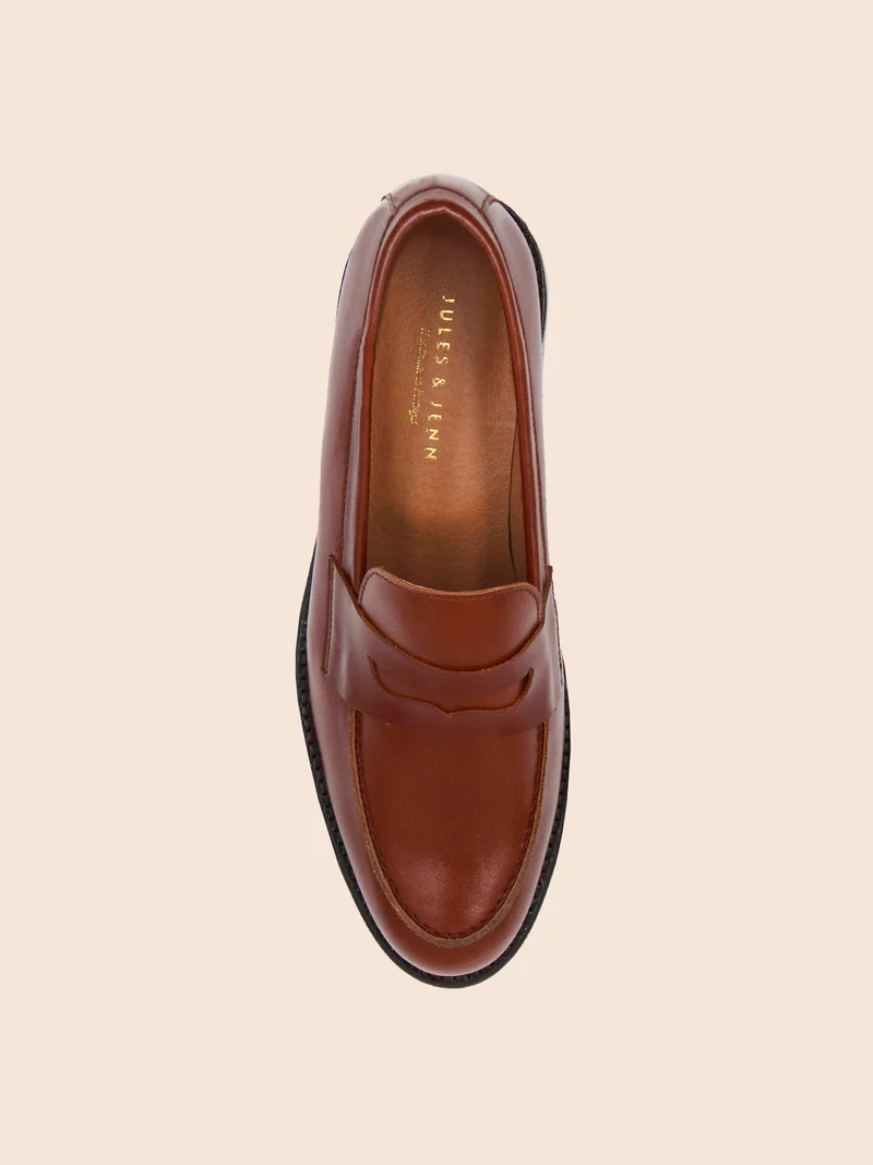 Mocassins cuir camel