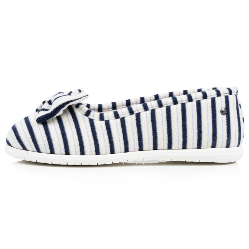 Chaussons ballerines Femme Rayures bleues