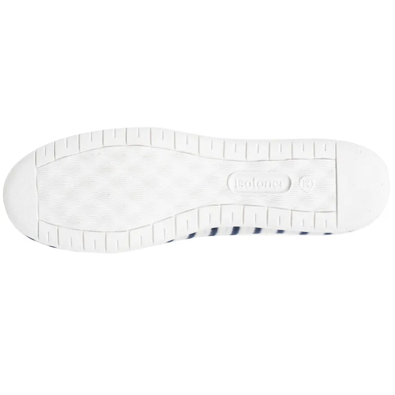 Chaussons ballerines Femme Rayures bleues