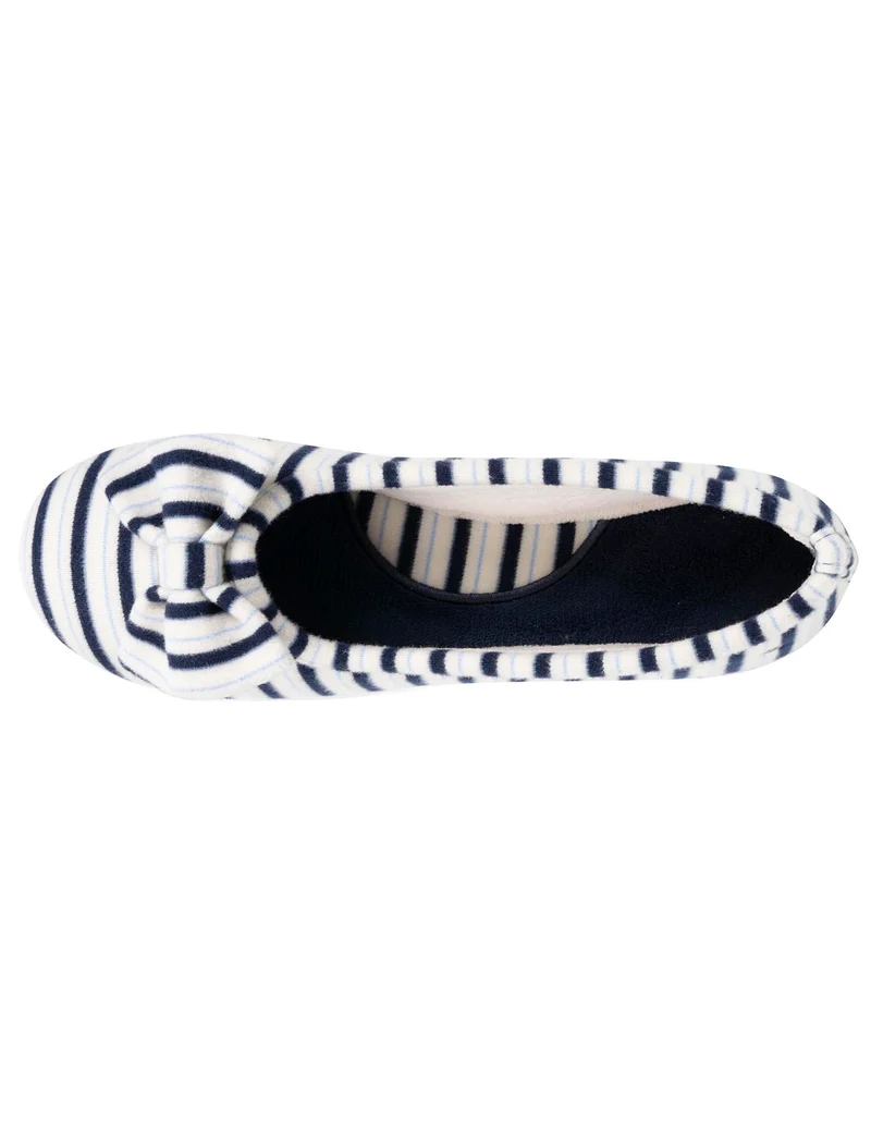 Chaussons ballerines Femme Rayures bleues