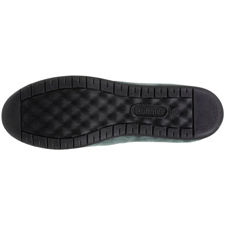 Chaussons ballerines Femme Sauge noeud irisé