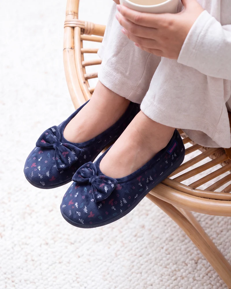 Chaussons ballerines Femme Marine