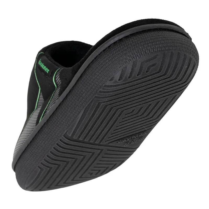 Chaussons mules Homme BLOUP Noir imprimé vert
