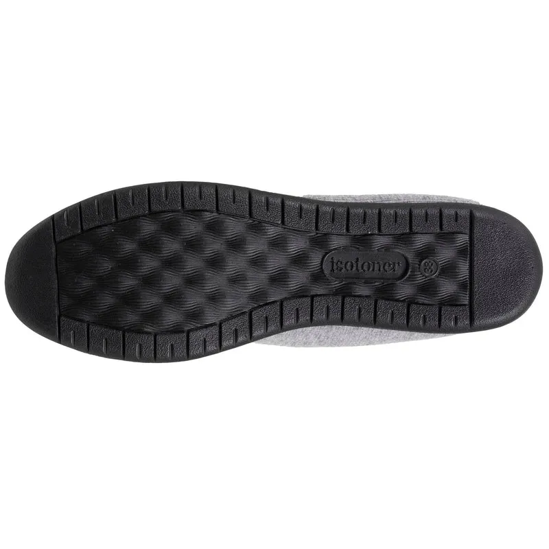 Chaussons ballerines Femme Gris nœud irisé