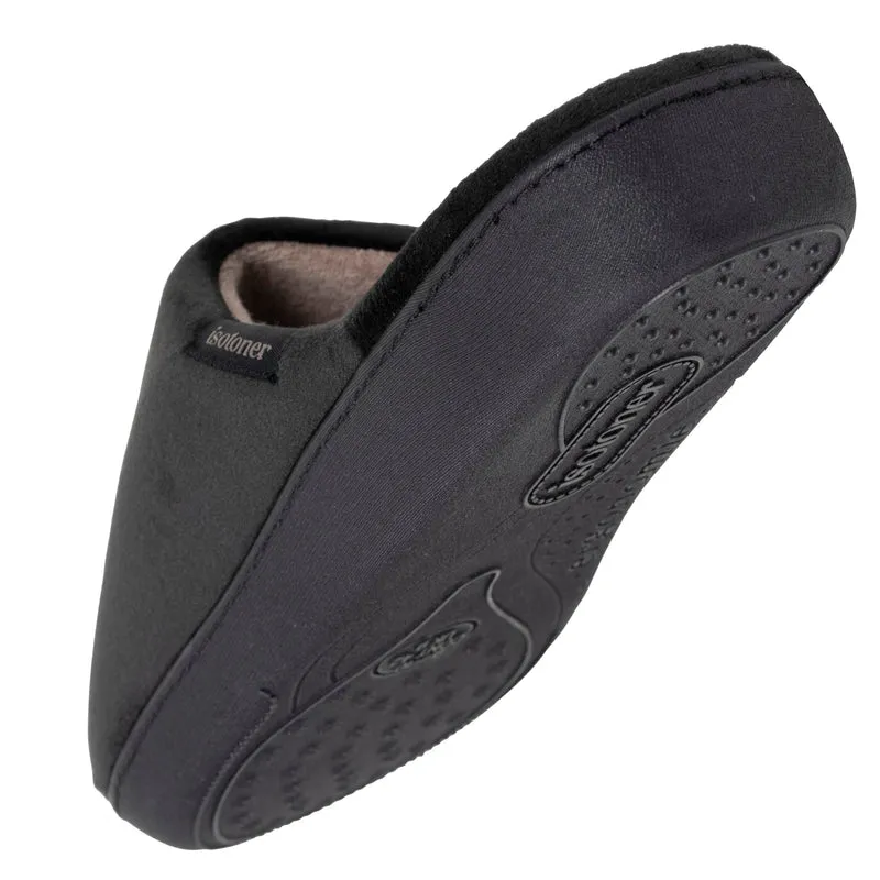 Chaussons mules Homme Noir intérieur rayures
