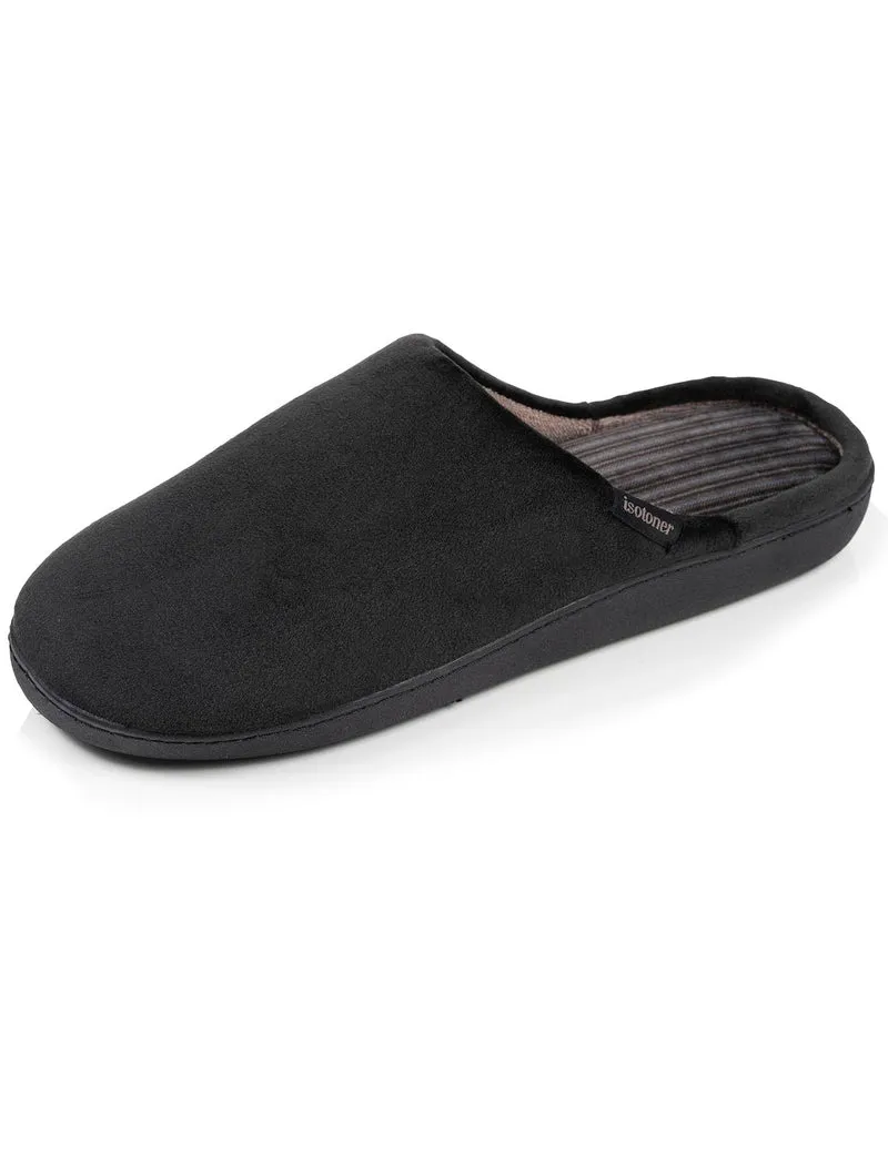 Chaussons mules Homme Noir intérieur rayures