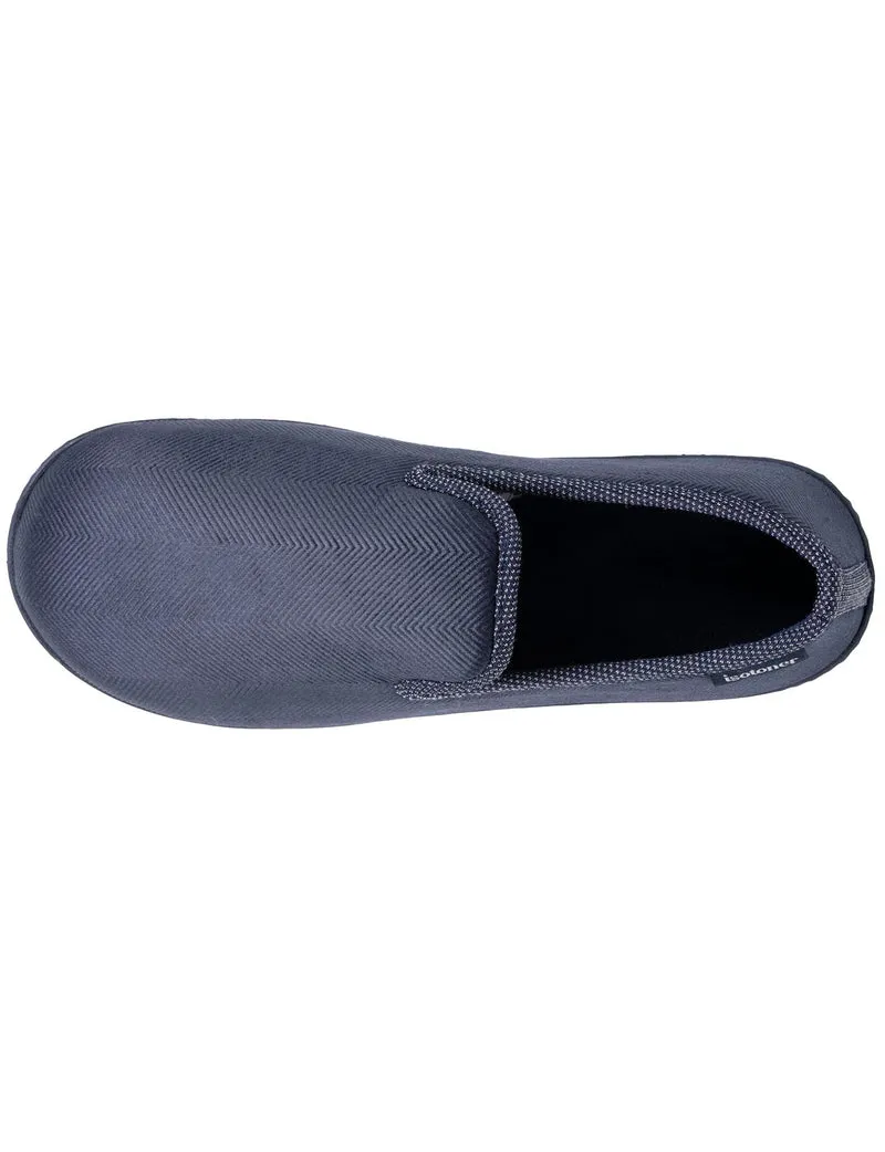 Chaussons charentaises Homme Marine chiné