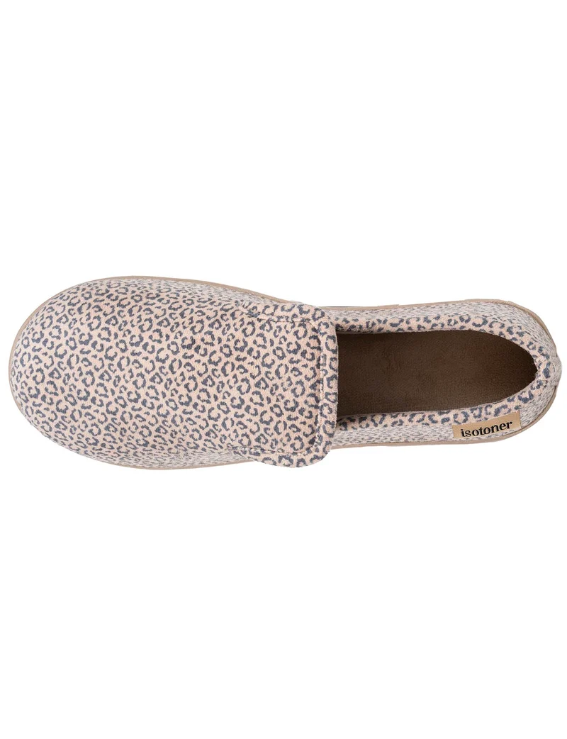 Chaussons charentaises Femme Léopard beige