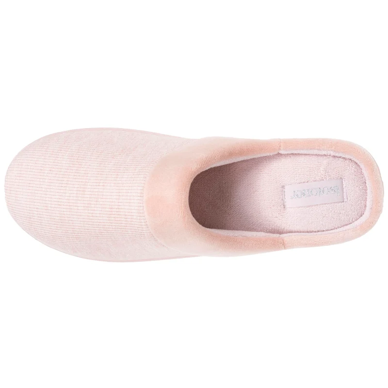 Chaussons mules talon Femme Blush velours