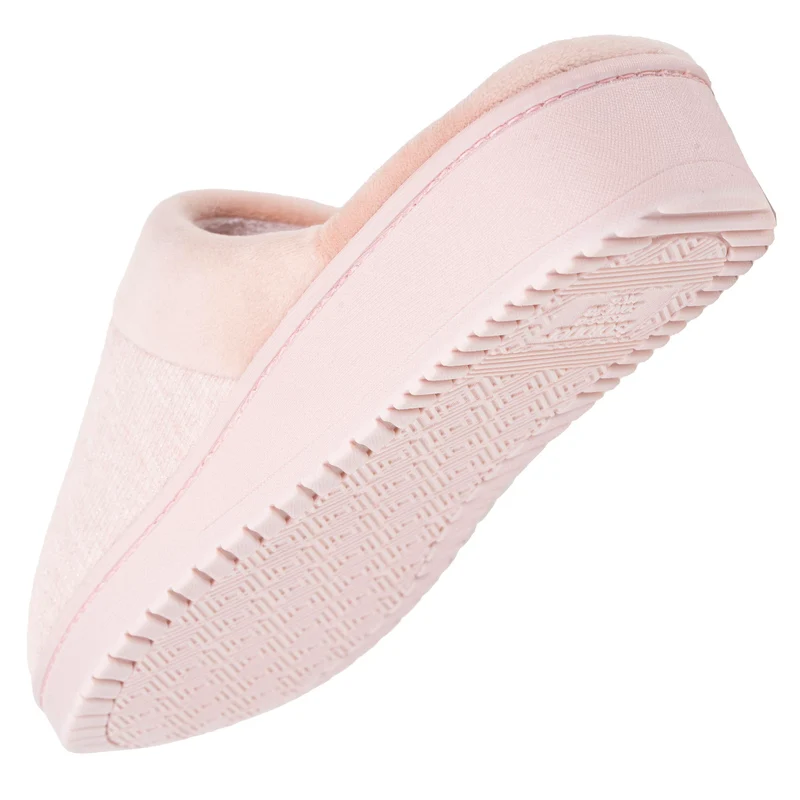 Chaussons mules talon Femme Blush velours