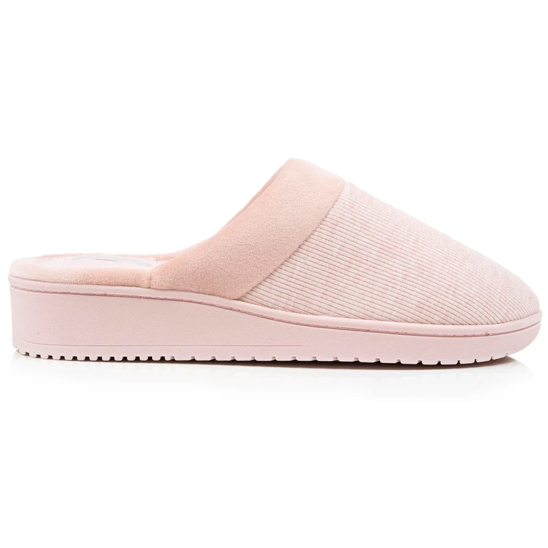Chaussons mules talon Femme Blush velours