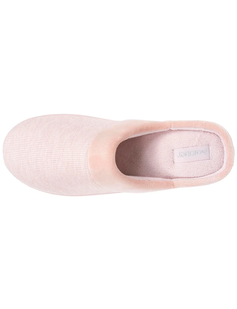 Chaussons mules talon Femme Blush velours