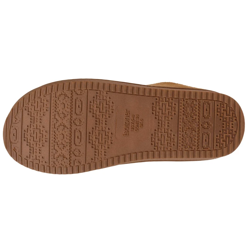 Chaussons mules Femme plateforme Camel liseré