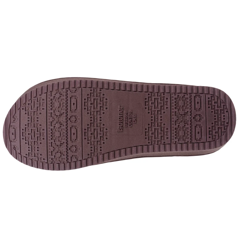 Chaussons mules plateforme Femme Cachou
