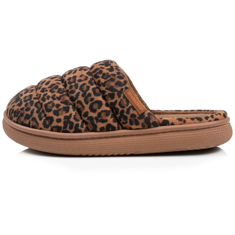 Chaussons mules Femme BLOUP Léopard camel