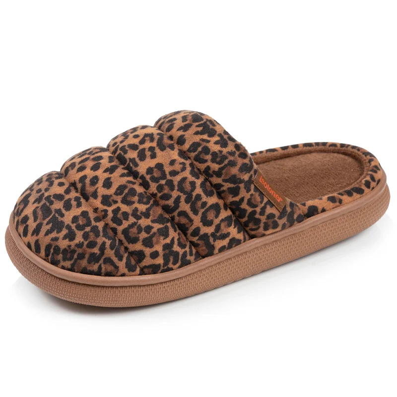 Chaussons mules Femme BLOUP Léopard camel