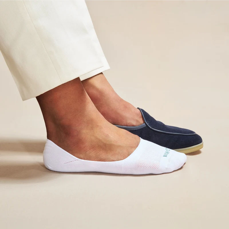 Chaussettes invisibles | Blanc - Mocassin