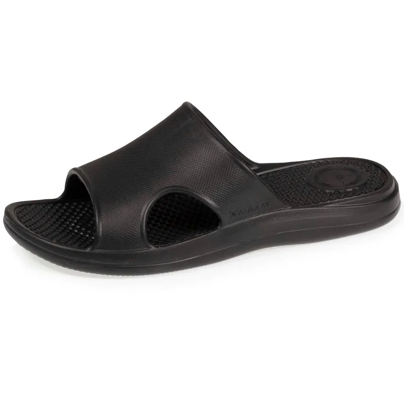 Mules claquettes Homme Confort Noir