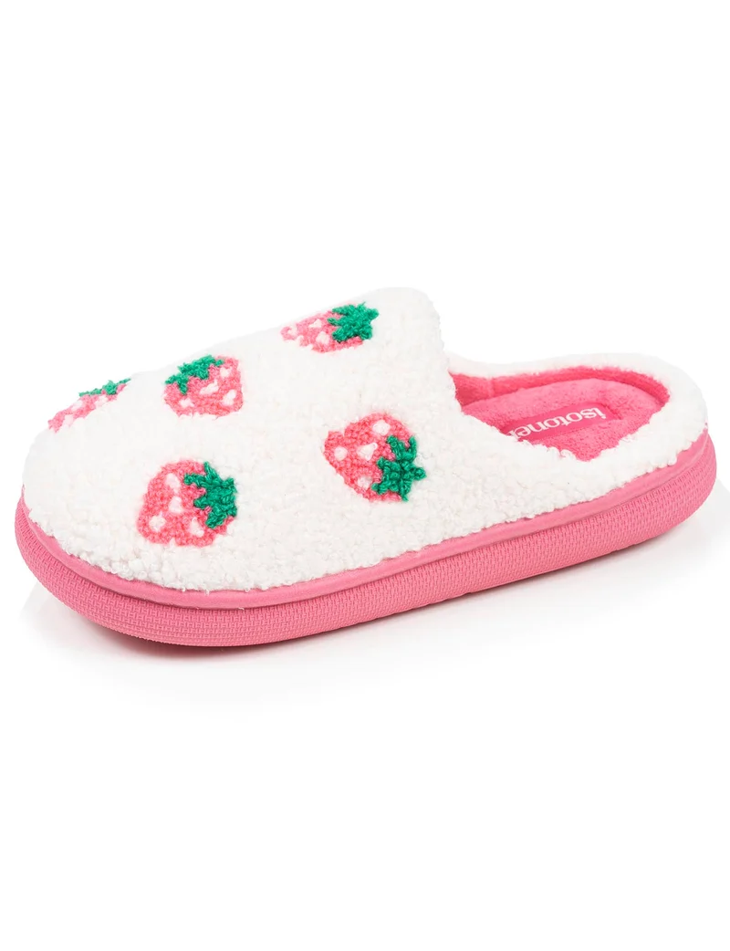 Chaussons mules Junior BLOUP Ivoire fraises