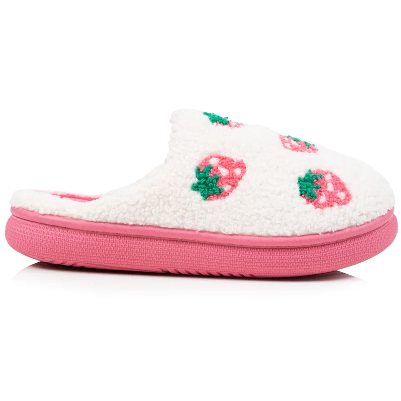 Chaussons mules Junior BLOUP Ivoire fraises