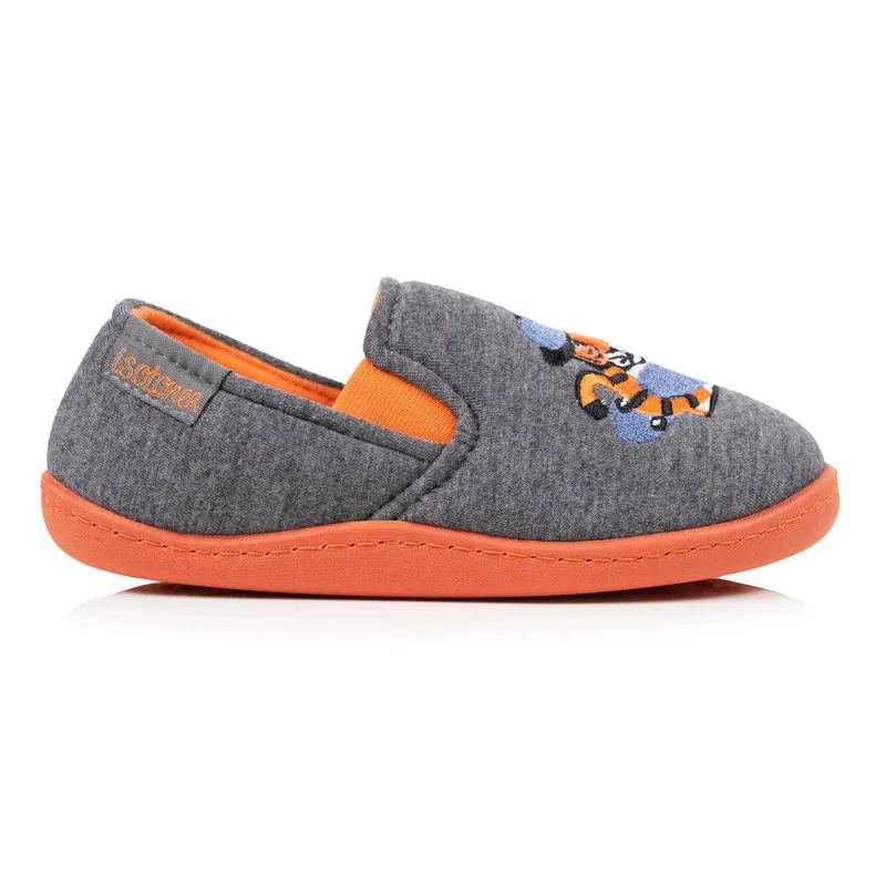 Chaussons mocassins Enfant tigre Gris chiné