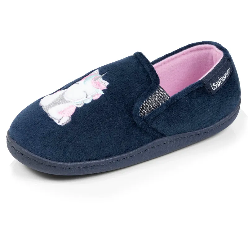 Chaussons mocassins Enfant Marine Rose