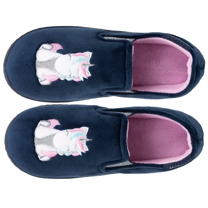 Chaussons mocassins Enfant Marine Rose