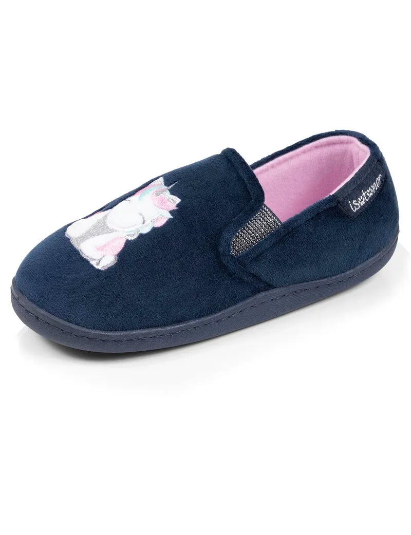 Chaussons mocassins Enfant Marine Rose