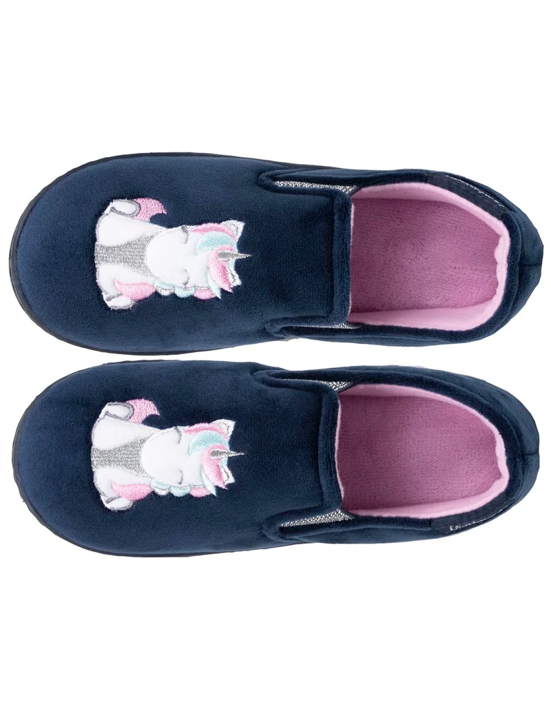 Chaussons mocassins Enfant Marine Rose