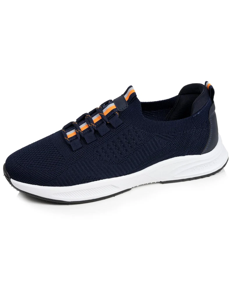Basket Confort Homme slip-on Marine/Orange