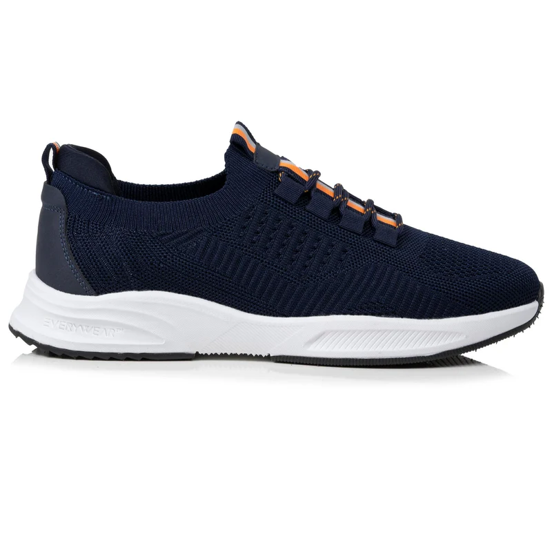 Basket Confort Homme slip-on Marine/Orange