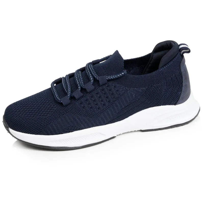 Baskets confort Femme slip-on lacets Marine