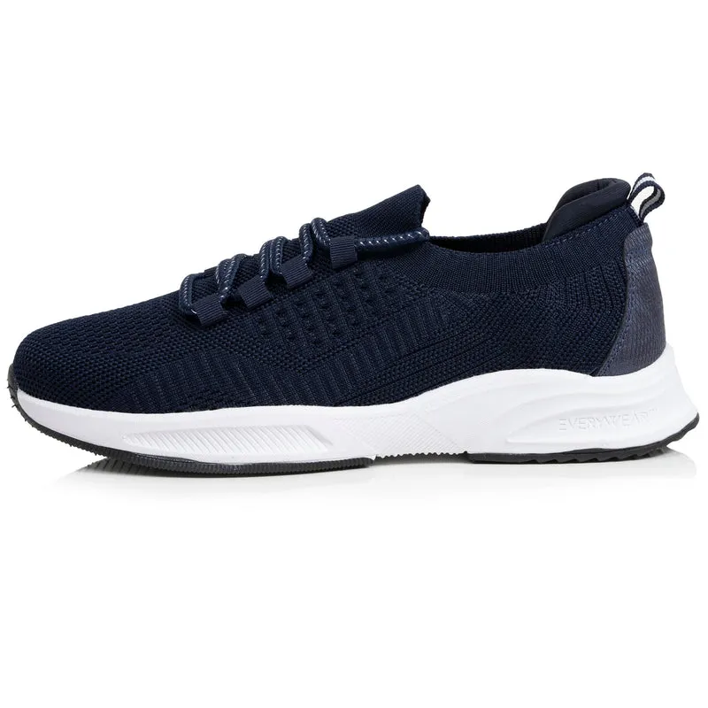Baskets confort Femme slip-on lacets Marine