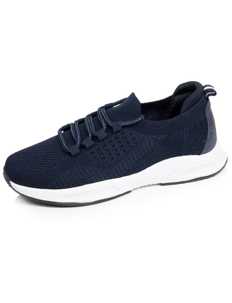 Baskets confort Femme slip-on lacets Marine