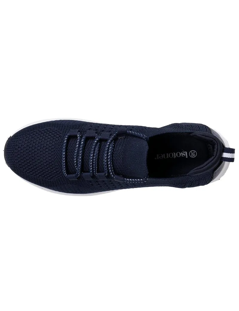 Baskets confort Femme slip-on lacets Marine