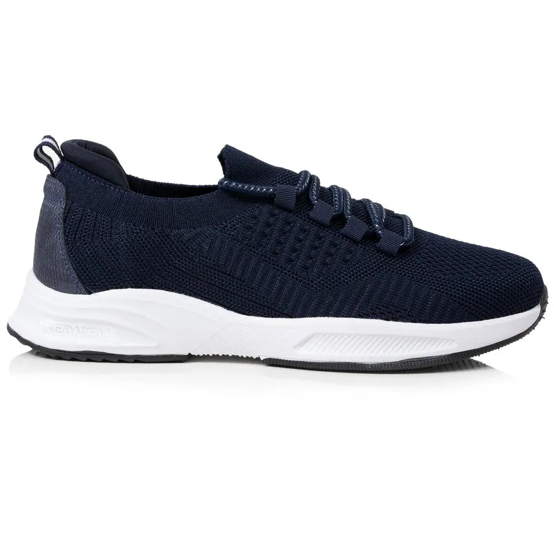 Baskets confort Femme slip-on lacets Marine