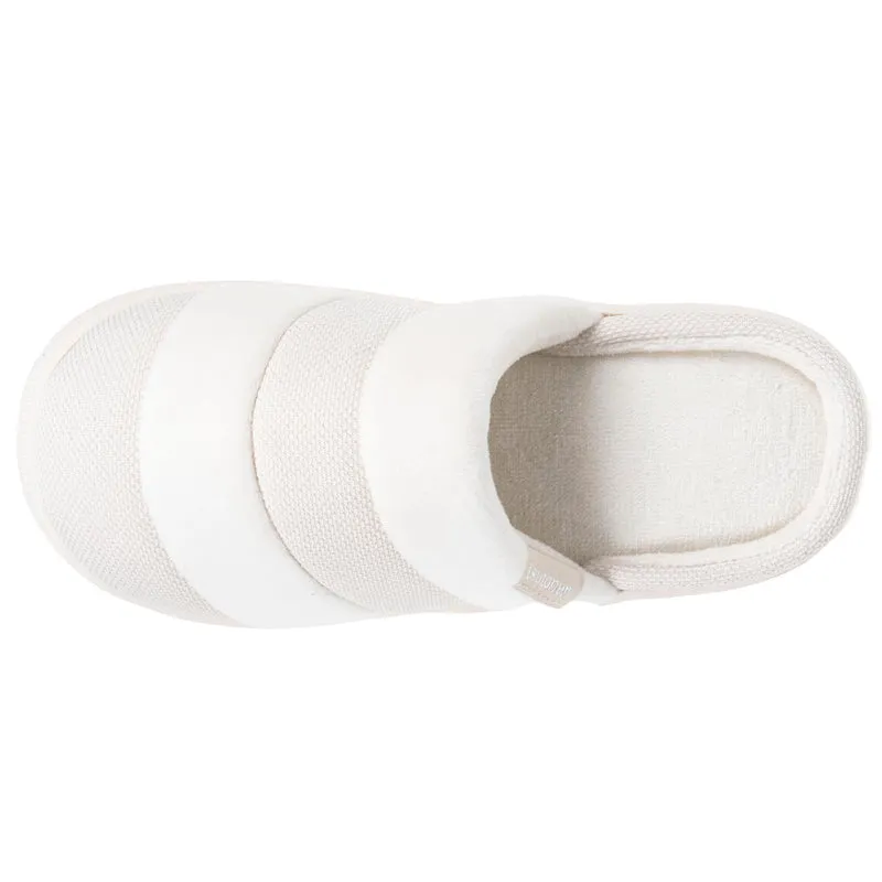 Chaussons mules Femme BLOUP Ivoire bi-matière