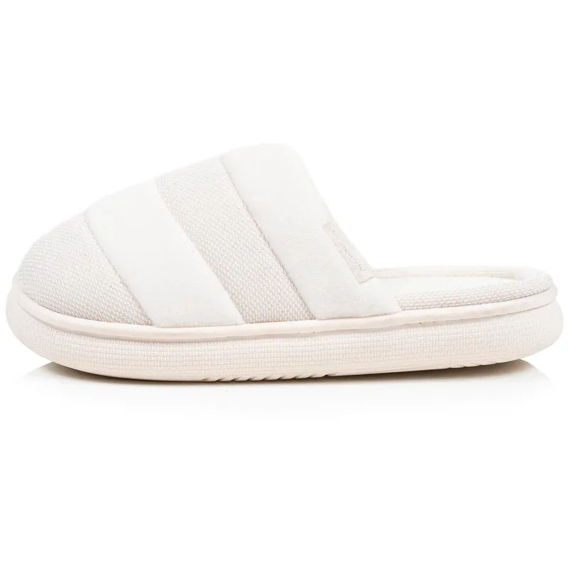 Chaussons mules Femme BLOUP Ivoire bi-matière