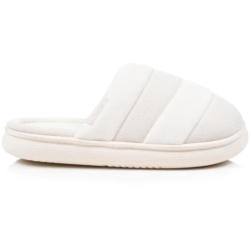 Chaussons mules Femme BLOUP Ivoire bi-matière