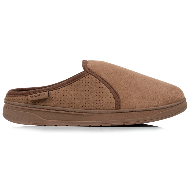 Chaussons mules Homme Camel perforées