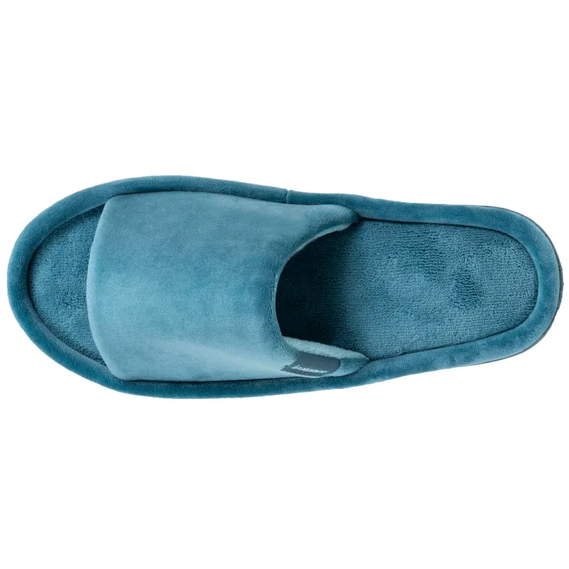 Chaussons sandales plateforme Femme Bleu canard