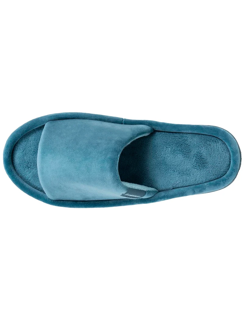 Chaussons sandales plateforme Femme Bleu canard