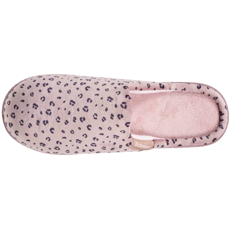 Chaussons mules Femme Léopard blush