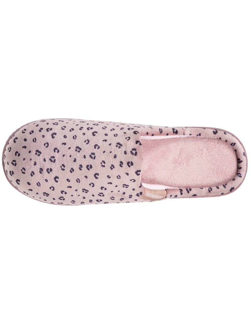 Chaussons mules Femme Léopard blush