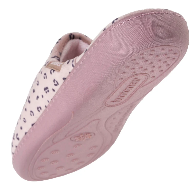 Chaussons mules Femme Léopard blush