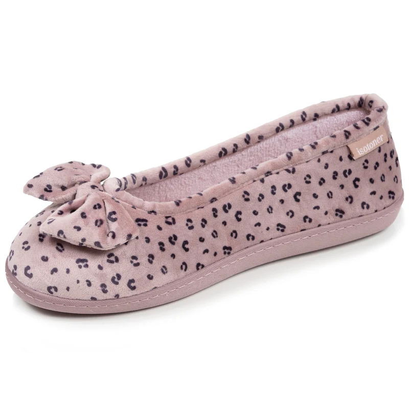 Chaussons ballerines Femme Léopard blush