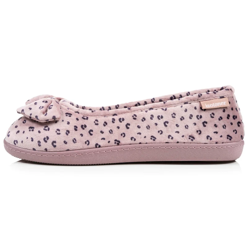 Chaussons ballerines Femme Léopard blush
