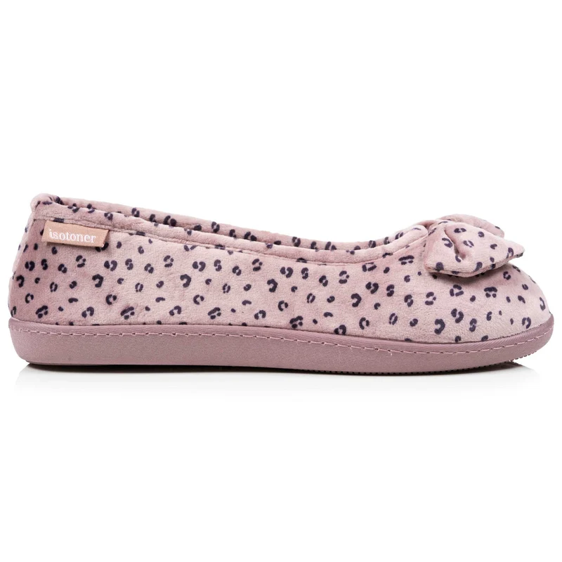 Chaussons ballerines Femme Léopard blush
