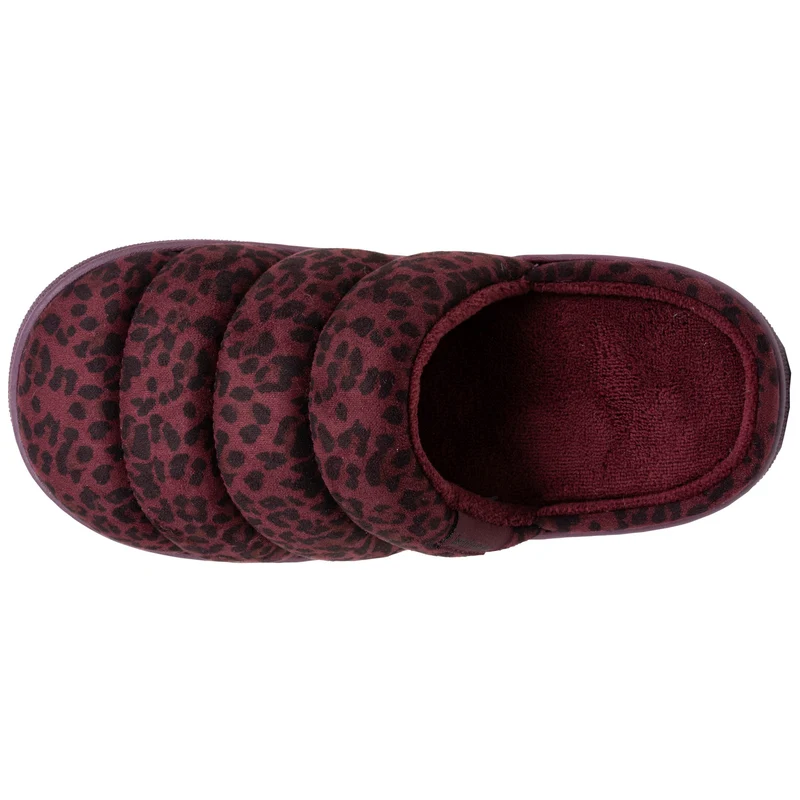 Chaussons mules Femme BLOUP Léopard bordeaux